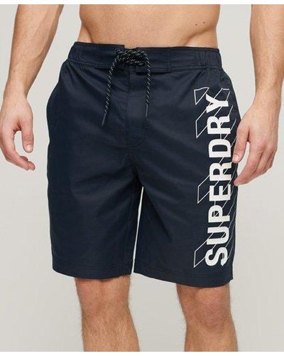 Superdry Sportswear Recycled Board Shorts - Blue