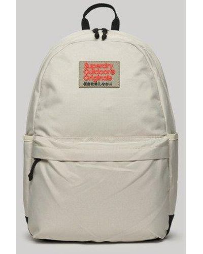 Superdry Ladies Classic Logo Badge Montana Backpack - White