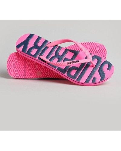 Superdry Vintage Flip Flops - Pink