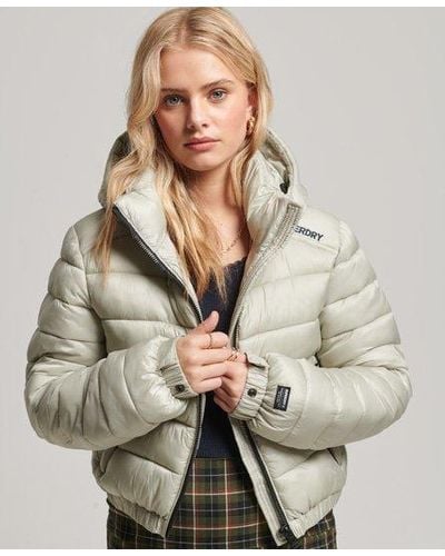 Superdry Code Cropped Sport Padded Jacket - Gray