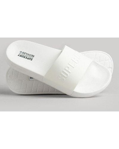 Superdry Code Logo Badslippers - Wit