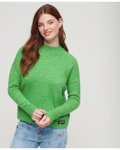 Superdry Essential Mock Neck Sweater - Green