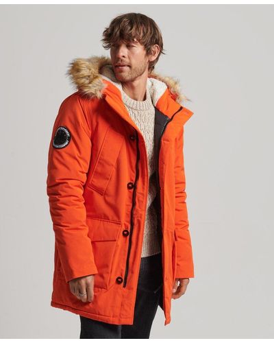 Superdry Everest Parka Coat Orange