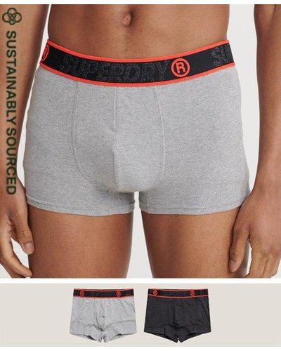 Superdry Organic Cotton Trunk Double Pack - Grey