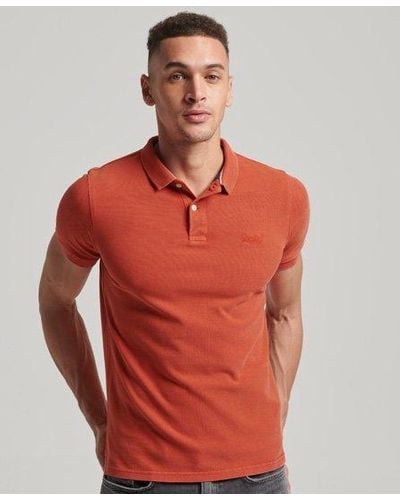 Superdry Polo destroyed - Rouge
