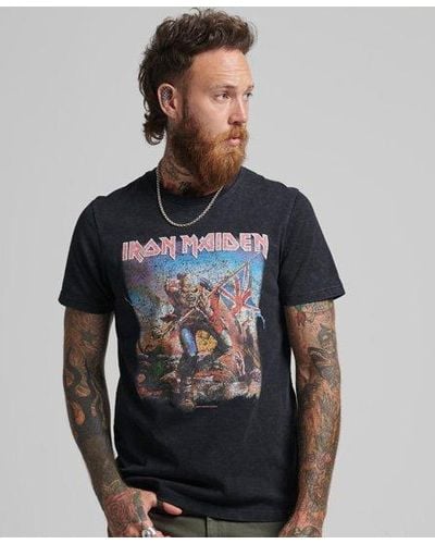Superdry Iron Maiden X Limited Edition Classic Graphic Print T-shirt - Gray