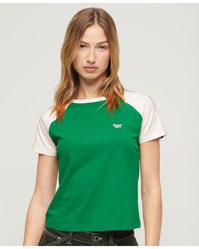 Superdry T-shirt à logo rétro essential - Vert