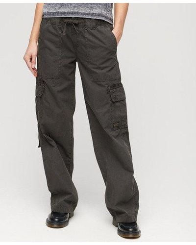 Superdry Low Rise Utility Trousers - Grey