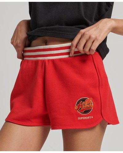 Superdry Vintage Collegiate Shorts - Red