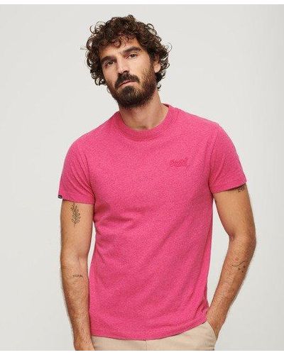 Superdry Organic Cotton Essential Logo T-shirt - Pink