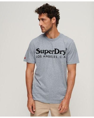 Superdry T-shirt classique à logo venue - Bleu