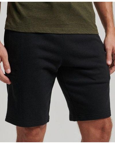 Superdry Classic Embroidered Vintage Logo Jersey Shorts - Black
