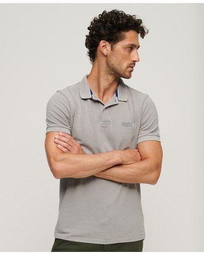 Superdry Polo destroyed - Gris