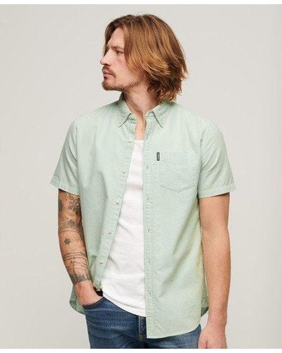 Superdry Classic Oxford Short Sleeve Shirt - Green