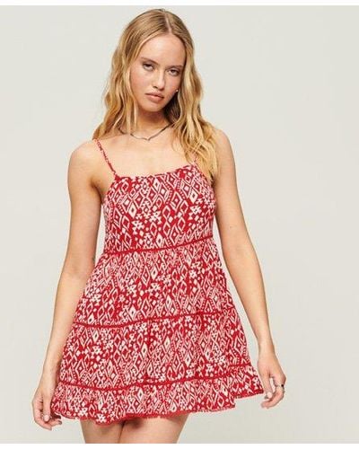 Superdry Mini Beach Cami Dress - Red