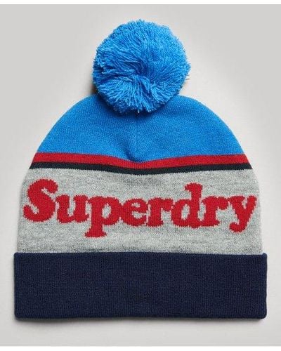 Superdry Bonnet à logo essential - Bleu
