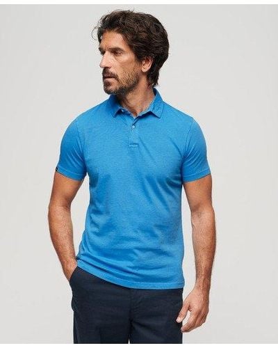 Superdry Jersey Polo Shirt - Blue