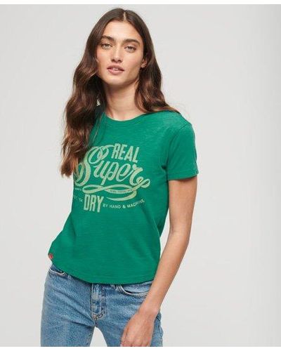 Superdry Archive Script Graphic T-shirt - Green