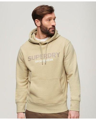 Superdry Sportswear Logo Loose Fit Hoodie - Natural