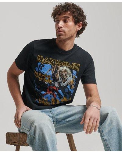 Superdry Iron Maiden X Limited Edition T-shirt - Grijs