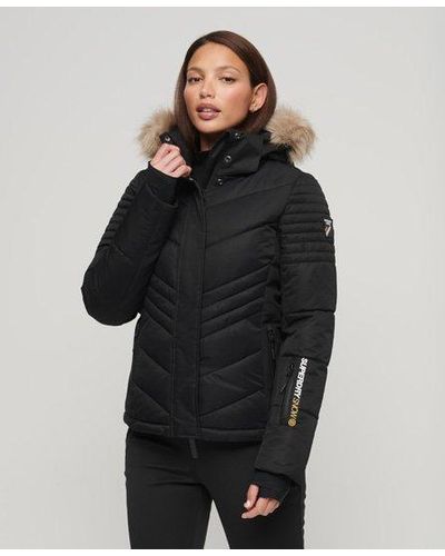 Superdry Sport Ski Luxe Puffer Jacket - Black