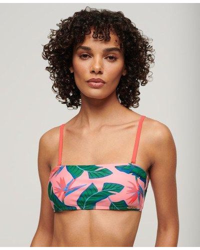 Superdry Tropical Bandeau Bikini Top - Green