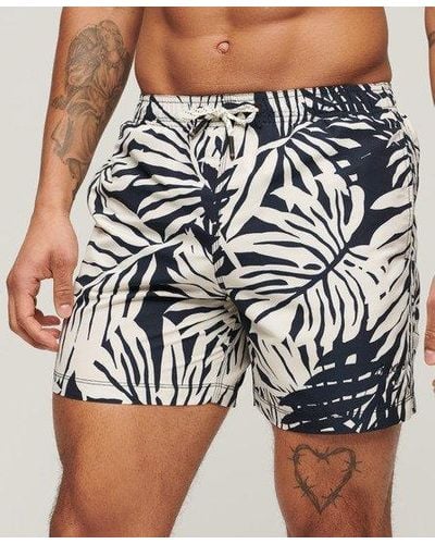 Superdry Printed 15-inch Recycled Swim Shorts - Black