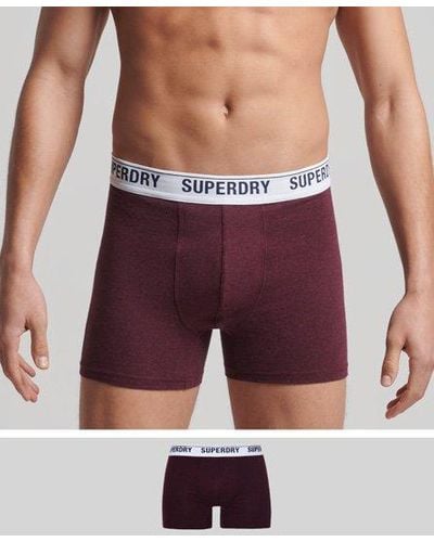 Superdry Organic Cotton Boxers Single Pack - Purple