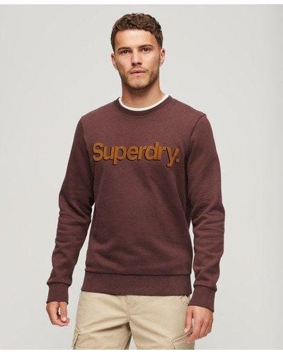 Superdry Classic Logo Print Core Sweatshirt - Red