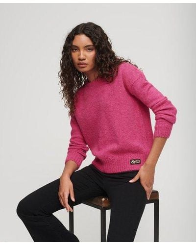 Superdry Classic Essential Crew Neck Sweater - Pink