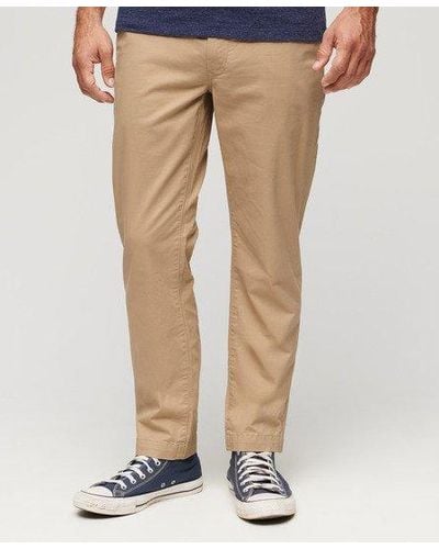 Superdry Slim Tapered Stretch Chino Pants - Natural