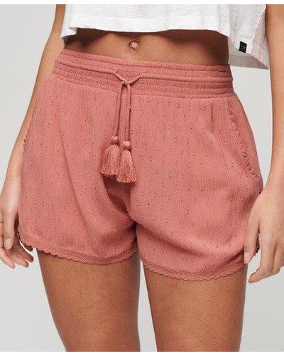 Superdry Vintage Beach Shorts - Red