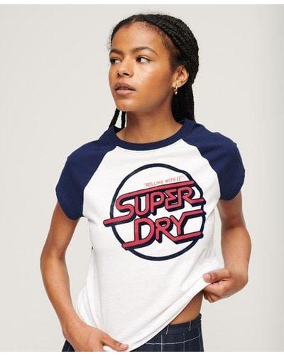 Superdry Roller Graphic Baseball Mini T-shirt - Blue