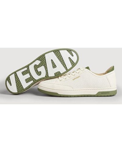 Superdry Vintage Vegan Basket Low Top Trainers - White