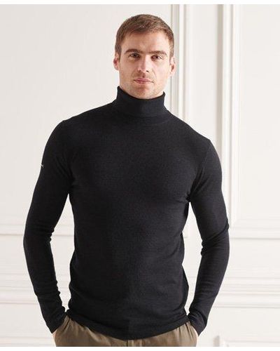 Superdry Merino Rollneck Sweater - Black