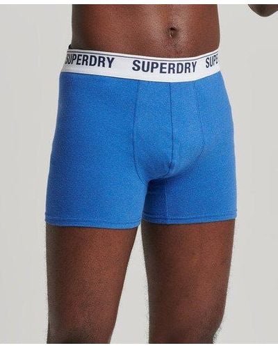 Superdry Organic Cotton Boxers Single Pack - Blue