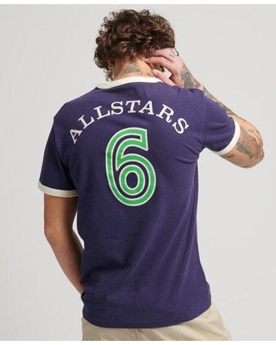 Superdry Ringspun Allstars KC Graphic Ringer T-Shirt, Jet Black, £29.99