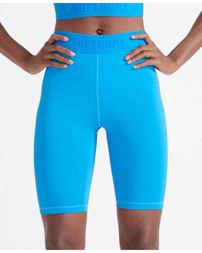 Superdry Training Elastic Tight Shorts - Blue