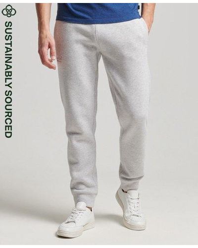 Superdry Pantalon de survêtement brodé vintage logo en coton bio - Gris