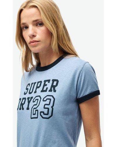 Superdry Athletic Essentials Ringer Fitted T-shirt - Blue