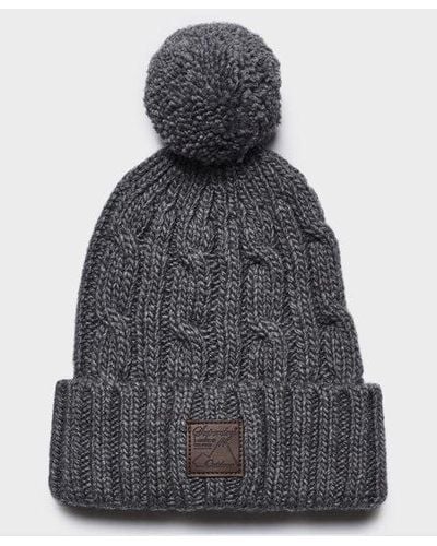 Superdry Trawler Cable Beanie - Grey