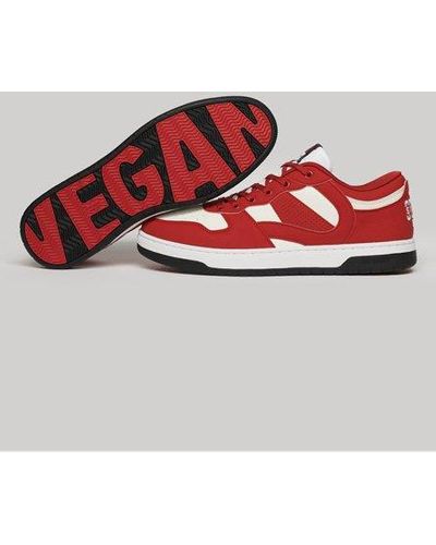 Superdry Vegan Jump Low Top Trainers - Red