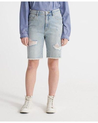 Superdry Bermuda Boy Shorts - Blue