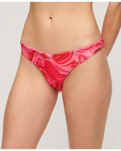 Superdry Printed Cheeky Bikini Bottoms - Red