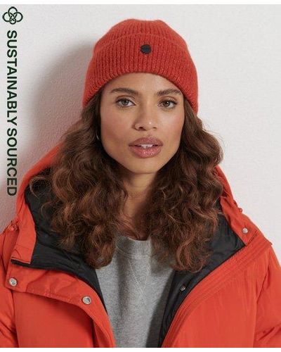 Superdry Luxe Beanie - Rood