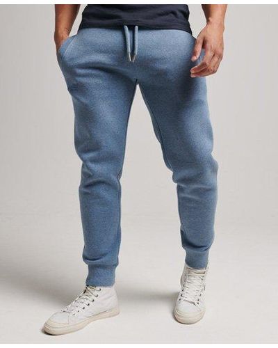 Superdry Pantalon de survêtement brodé vintage logo en coton bio - Bleu