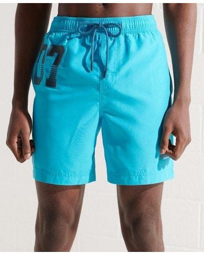 Superdry Short de bain waterpolo - Bleu