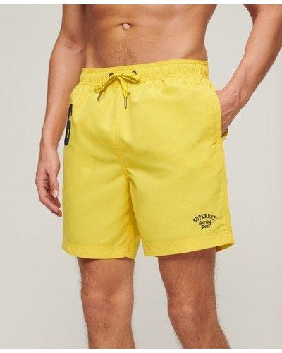 Superdry Recycled Polo 17-inch Swim Shorts - Yellow
