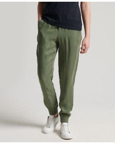 Superdry Pantalon de survêtement en cupro tissé studios - Vert
