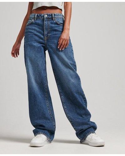 Superdry Organic Cotton Wide Leg Jeans - Blue